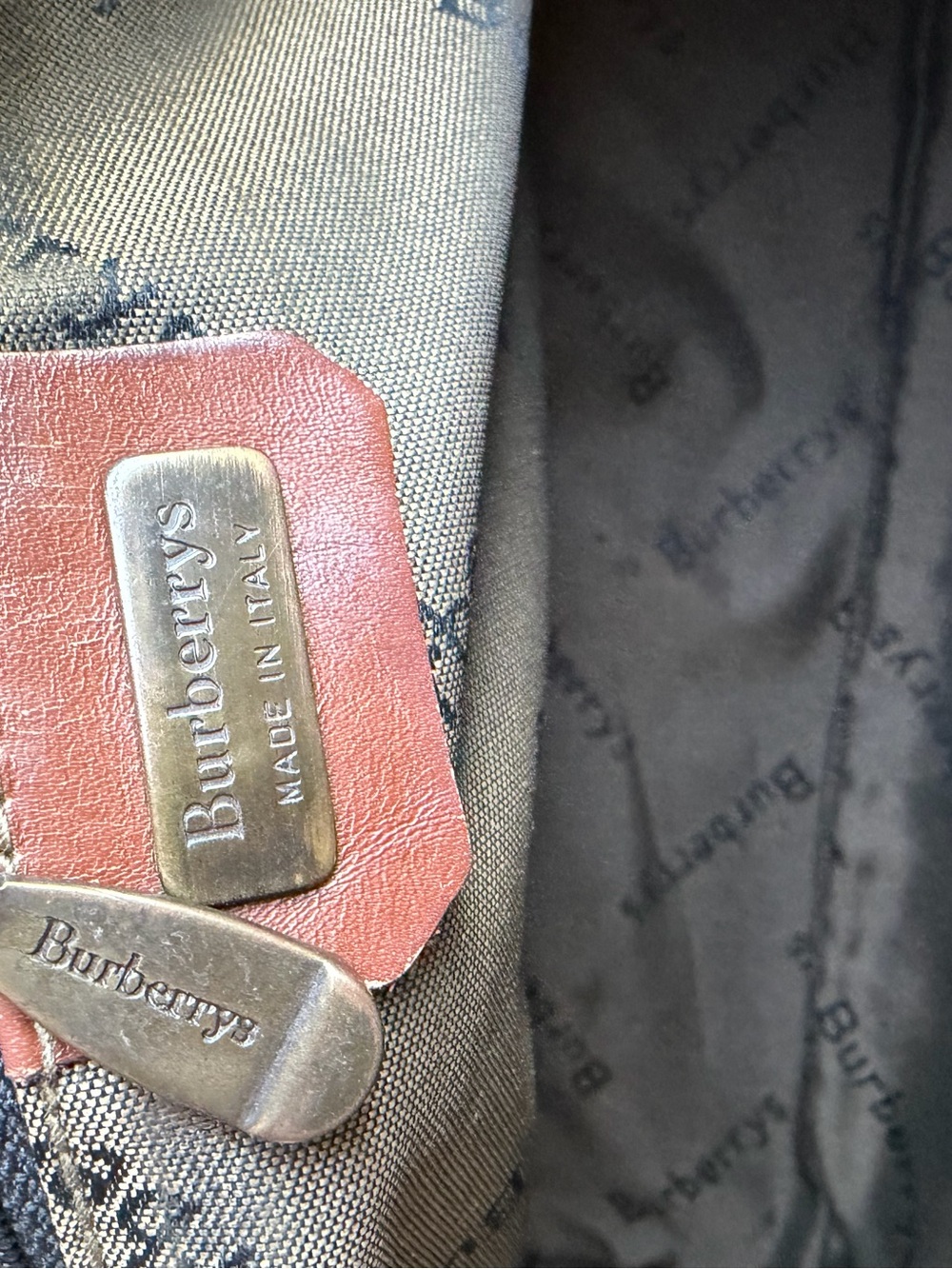 Burberry Beige Plaid Dome Satchel with Brown Leather Trim - Picture 12 of 13